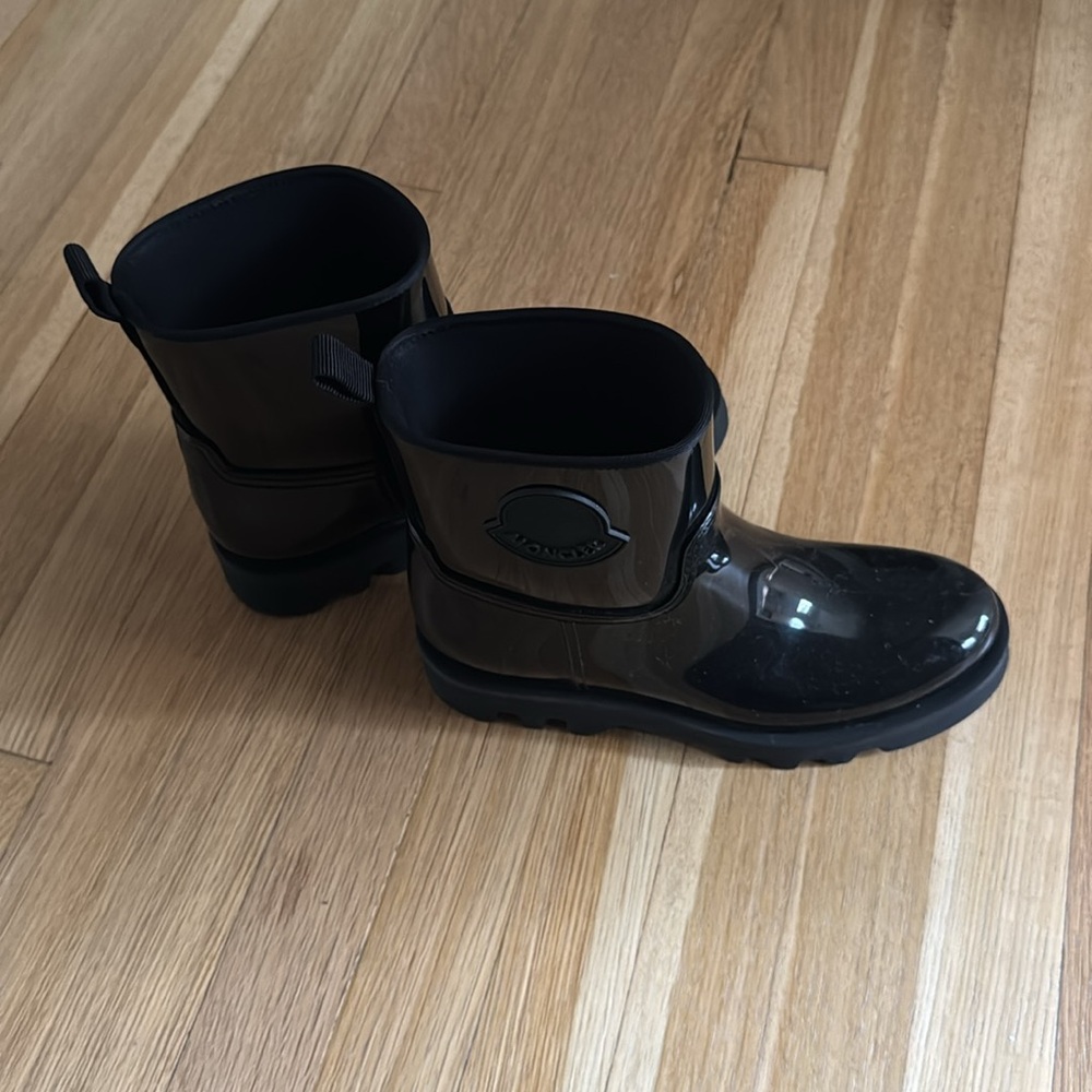 Moncler Shiny Black Ginette rain boots - Picture 6 of 8
